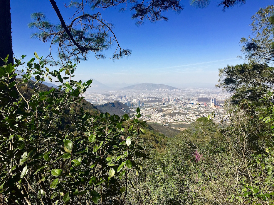 View over Monterrey from the mountains closeby